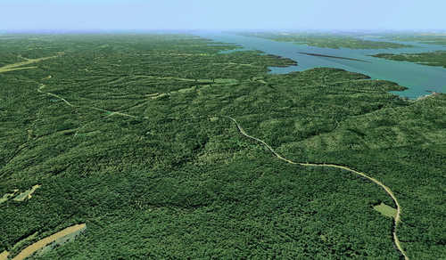 aerial photo of land